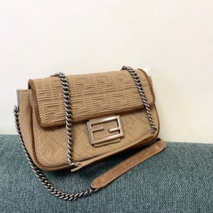 Fendi Midi Baguette Chain Bag