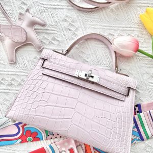 Hermes Kelly Mini 19 crocodile skin