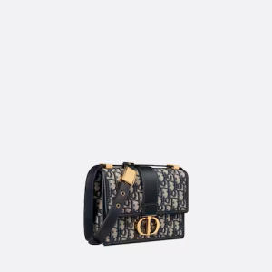 SMALL 30 MONTAIGNE BAG Blue Dior Oblique Jacquard