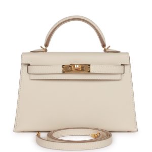 Hermès Kelly Sellier 20 Craie Epsom Gold Hardware
